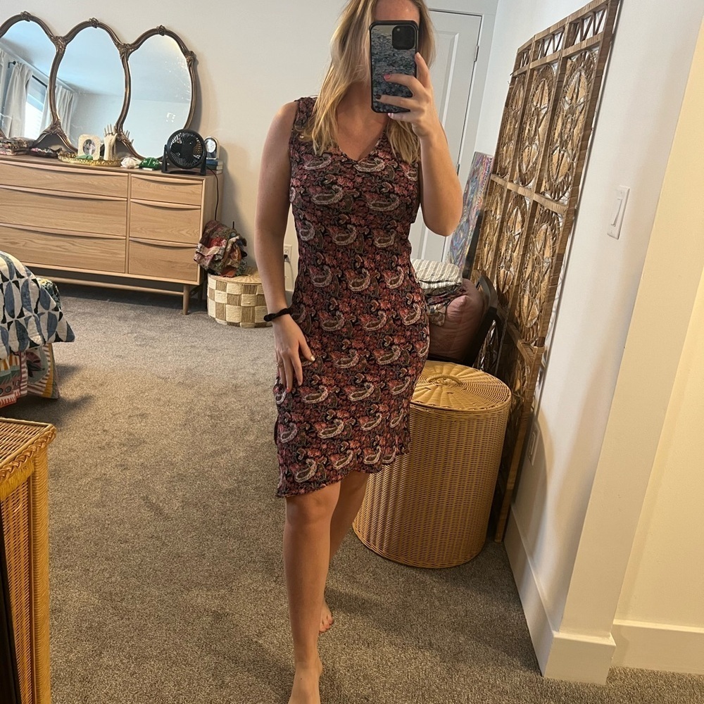 Angie Paisley Maxi Black Dress